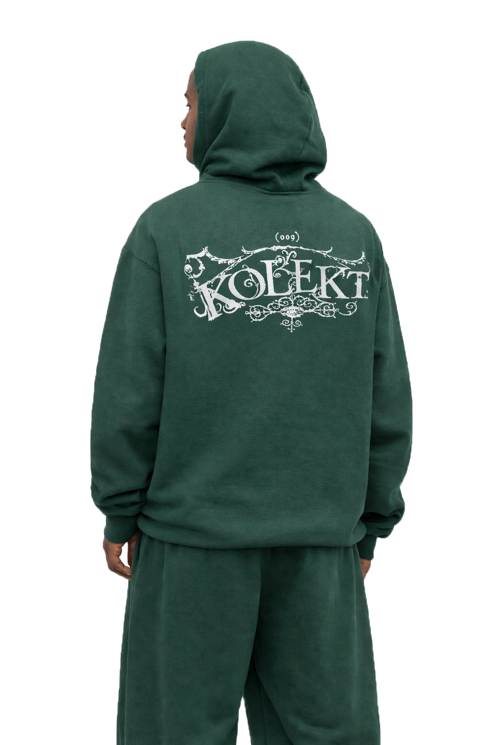 KOLEKT Forest Green Statement Hoodie